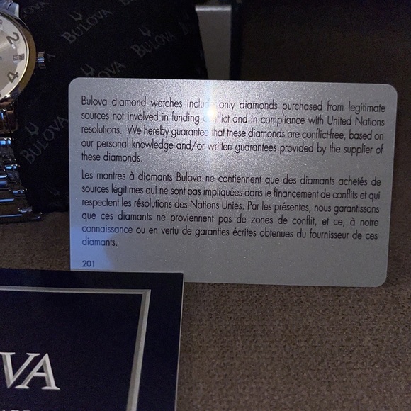 Bulova watch with diamonds - Picture 6 of 9